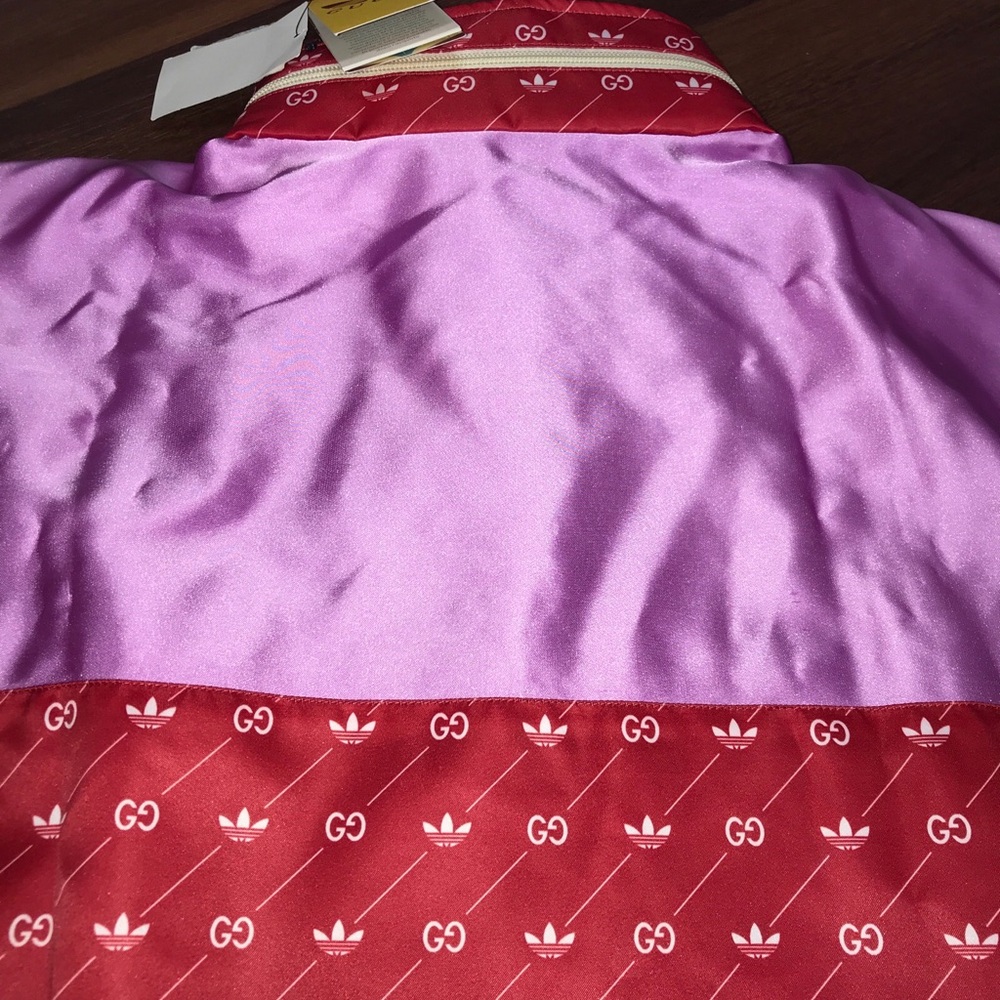 Gucci X Adidas Collaboration Logo Acetate Oversize Jacket Size 50 New With Tags - Picture 15 of 16